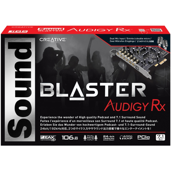 Creative Sound Blaster Audigy RX PCIe-äänikortti ryhmässä TIETOKOONET & TARVIKKEET / Tietokoneen komponentit / Äänikortit @ TP E-commerce Nordic AB (D13682)