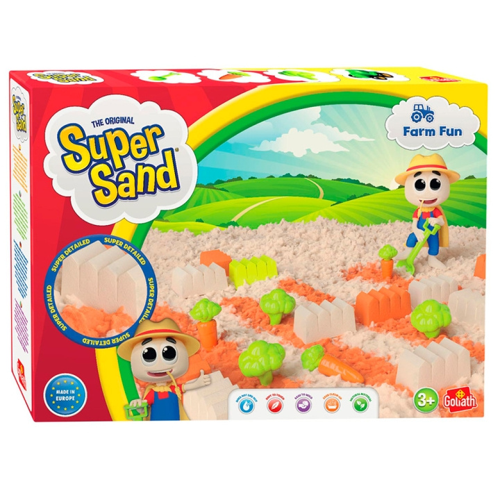 Goliath Super Sand - Maatilan hauskanpito (GO18145) ryhmässä LELUT, TUOTTEET LAPSILLE JA VAUVOILLE / Leikkikalut, Askartelu &Pelit / Kokeilu ja tee-se-itse @ TP E-commerce Nordic AB (D13780)