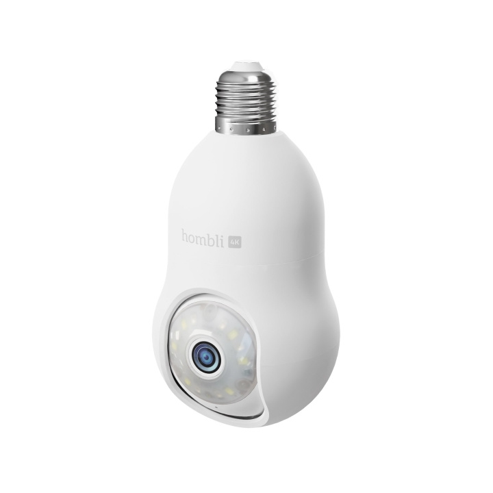 Hombli Smart Bulb Cam 4K, valkoinen ryhmässä KOTI, TALOUS JA PUUTARHA / Hälytys ja turvallisuus / Valvontakamerat / Digitaalinen (verkko) / Ulkokamerat @ TP E-commerce Nordic AB (D13884)