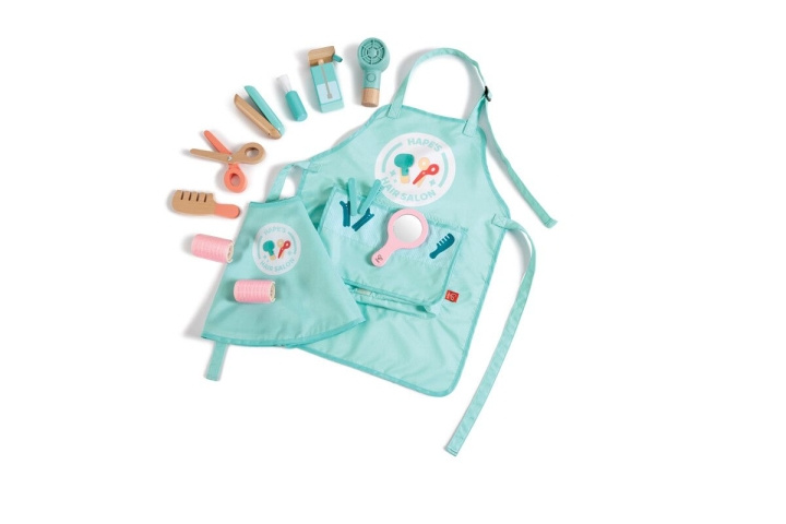 Hape Hiussalonki-setti (87-3060) ryhmässä LELUT, TUOTTEET LAPSILLE JA VAUVOILLE / Leikkikalut, Askartelu &Pelit / Pieni koti ja roolileikki @ TP E-commerce Nordic AB (D14308)