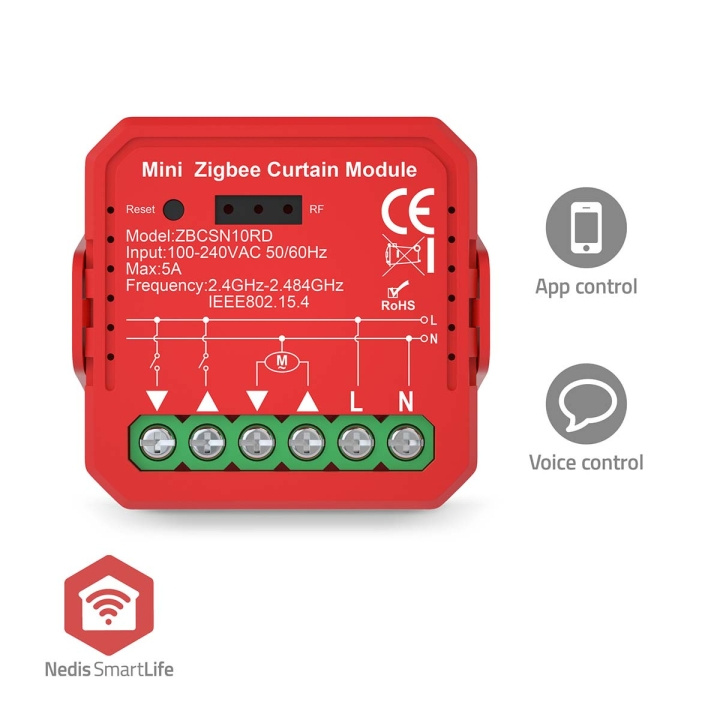 Nedis SmartLife Virtakytkin | Zigbee 3.0 | 1000 W | Terminaaliliitin | Sovellus saatavana kohteeseen: Android™ / IOS ryhmässä KOTI, TALOUS JA PUUTARHA / Älykodit / Älykodin järjestelmät @ TP E-commerce Nordic AB (D14665)