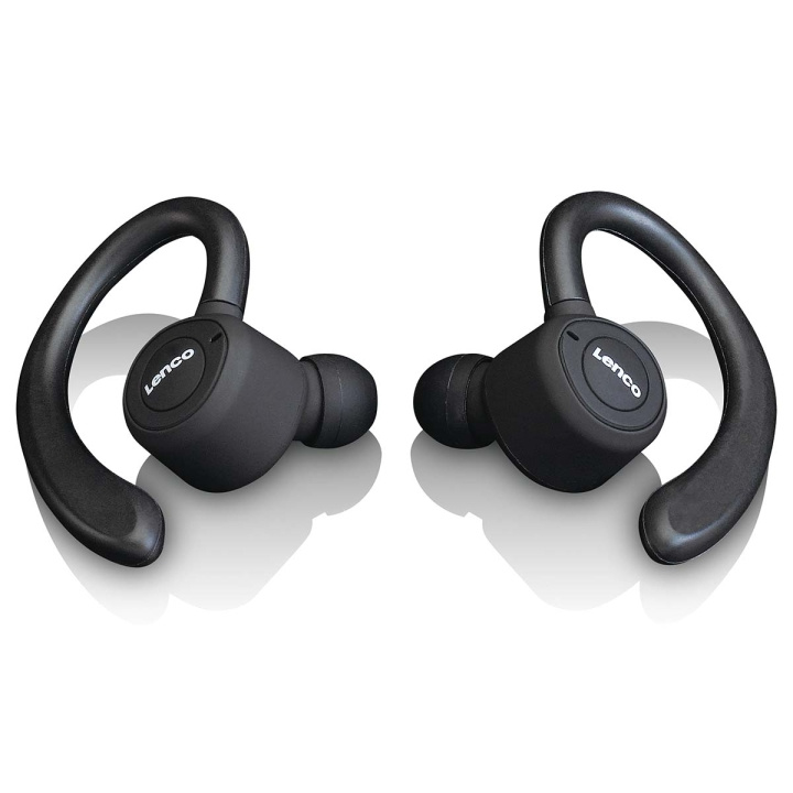 Lenco Sport IPX5 TWS Bluetooth® -kuulokkeet musta ryhmässä KODINELEKTRONIIKKA / Ääni & Kuva / Kuulokkeet & Tarvikkeet / Kuulokkeet @ TP E-commerce Nordic AB (D14672)