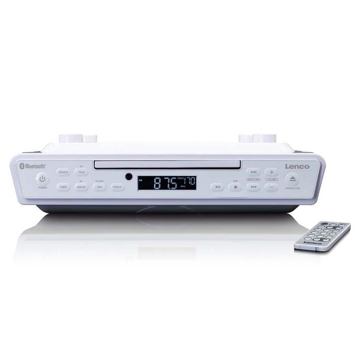Lenco Keittiön kelloradio CD Bluetoothilla ja kaukosäätimellä Valkoinen ryhmässä KODINELEKTRONIIKKA / Ääni & Kuva / Kotiteatteri, HiFi ja kannettavat / Radio & Herätyskellot / Radio @ TP E-commerce Nordic AB (D14673)