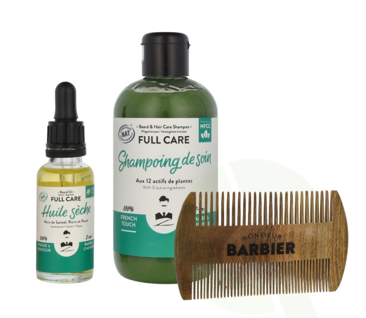 Monsieur Barbier The Hair & Beard Box 280 ml Shampoo 250ml/Beard Oil 30ml/Comb ryhmässä KAUNEUS JA TERVEYS / Hiukset &Stailaus / Parran hoito @ TP E-commerce Nordic AB (D14693)