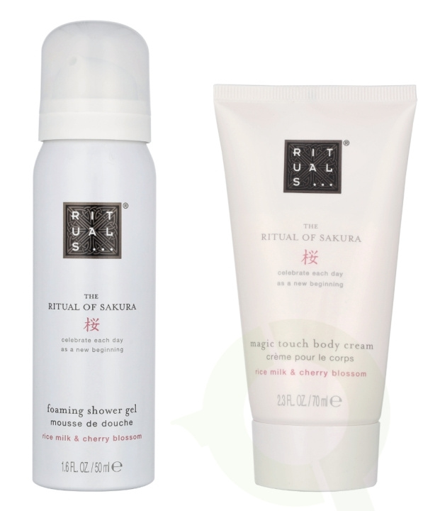 Rituals Sakura Mini Travel Set 120 ml Shower Gel 50ml/Body Cream 70ml ryhmässä KAUNEUS JA TERVEYS / Lahjapakkaukset / Naisten lahjapakkaukset @ TP E-commerce Nordic AB (D14753)