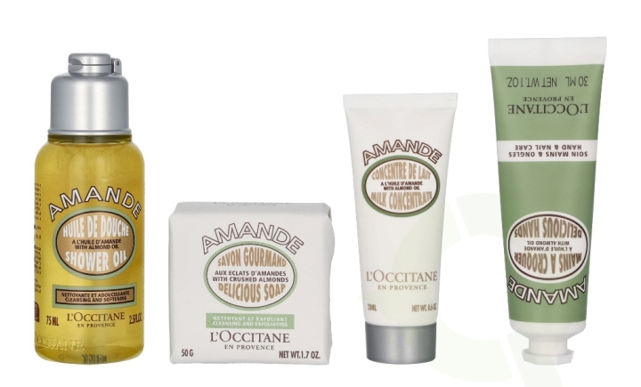 L\'Occitane The Sweet Almond Giftset 175 ml Hands & Nail Care 30ml/Shower Oil 75ml/Milk Concentrate 20ml/Delicious Soap 50g ryhmässä KAUNEUS JA TERVEYS / Lahjapakkaukset / Naisten lahjapakkaukset @ TP E-commerce Nordic AB (D14770)