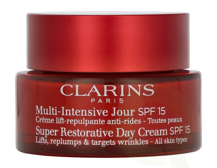Clarins Super Restorative Day Cream SPF15 50 ml All Skin Types ryhmässä KAUNEUS JA TERVEYS / Ihonhoito / Kasvot / Päivävoide @ TP E-commerce Nordic AB (D14812)