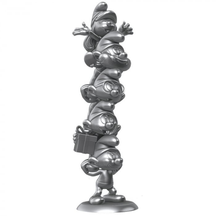 Plastoy Smurffit Hartsipatsas Smurffit pylväs hopea rajoitettu painos 50 cm ryhmässä URHEILU, VAPAA-AIKA JA HARRASTUS / Hauskat tavarat / Keräilyesineet @ TP E-commerce Nordic AB (D15034)