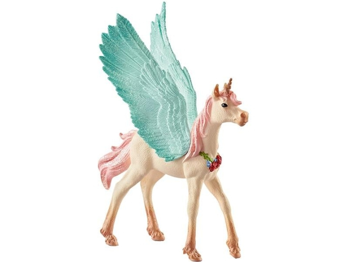 Schleich Bayala - Koristeltu yksisarvinen Pegasus, varsa (70575) ryhmässä LELUT, TUOTTEET LAPSILLE JA VAUVOILLE / Leikkikalut, Askartelu &Pelit / Figuurit, miniatyyrit ja tarvikkeet @ TP E-commerce Nordic AB (D15150)