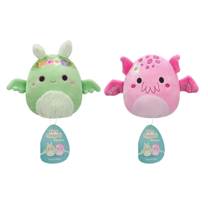 Squishmallows 13 cm pehmolelu P22 Flip A Mallows - Tove ja Shea ryhmässä LELUT, TUOTTEET LAPSILLE JA VAUVOILLE / Lelut vauvoille (0-3v) / Pehmolelut @ TP E-commerce Nordic AB (D15357)