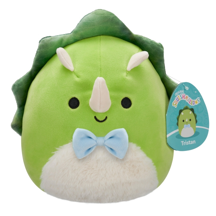 Squishmallows 19 cm pehmolelu P22 - Tristan Triceratops (Tristan Triceratops) ryhmässä LELUT, TUOTTEET LAPSILLE JA VAUVOILLE / Lelut vauvoille (0-3v) / Pehmolelut @ TP E-commerce Nordic AB (D15382)
