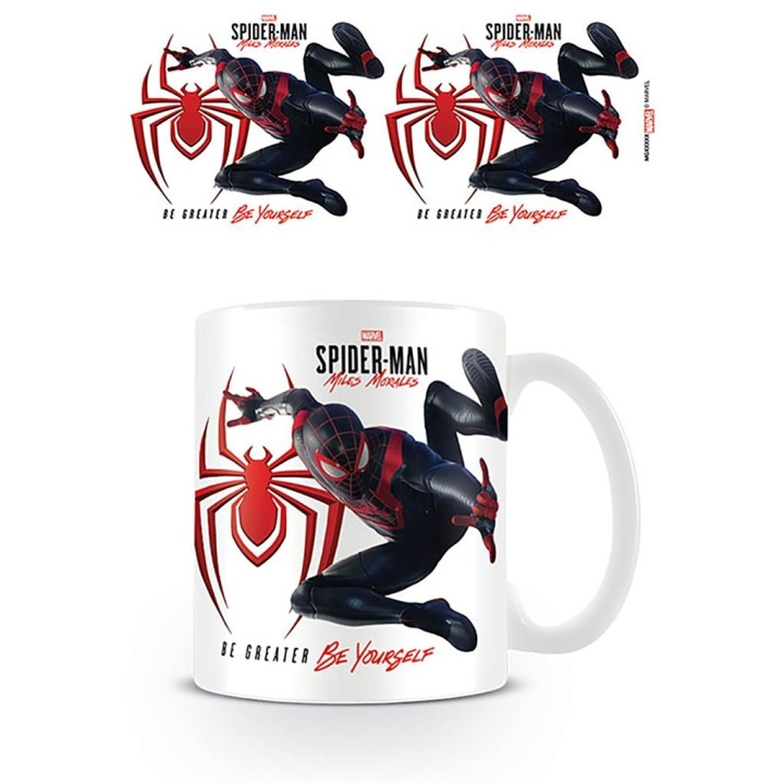 Pyramid International HÄMÄHÄKKIMIES MILES MORALES (IKONINEN HYPPY) MUKI ryhmässä URHEILU, VAPAA-AIKA JA HARRASTUS / Hauskat tavarat / Mukit @ TP E-commerce Nordic AB (D15459)