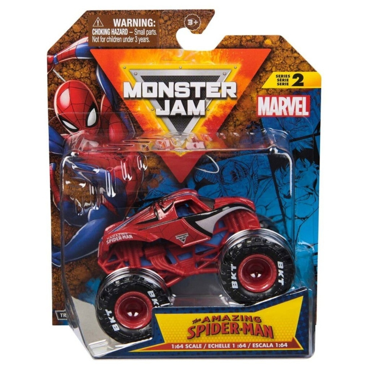 Monster Jam 1:64 Marvel Single Pack - Hämähäkkimies (6071945) ryhmässä LELUT, TUOTTEET LAPSILLE JA VAUVOILLE / Leikkikalut, Askartelu &Pelit / Leikkiautot @ TP E-commerce Nordic AB (D15616)