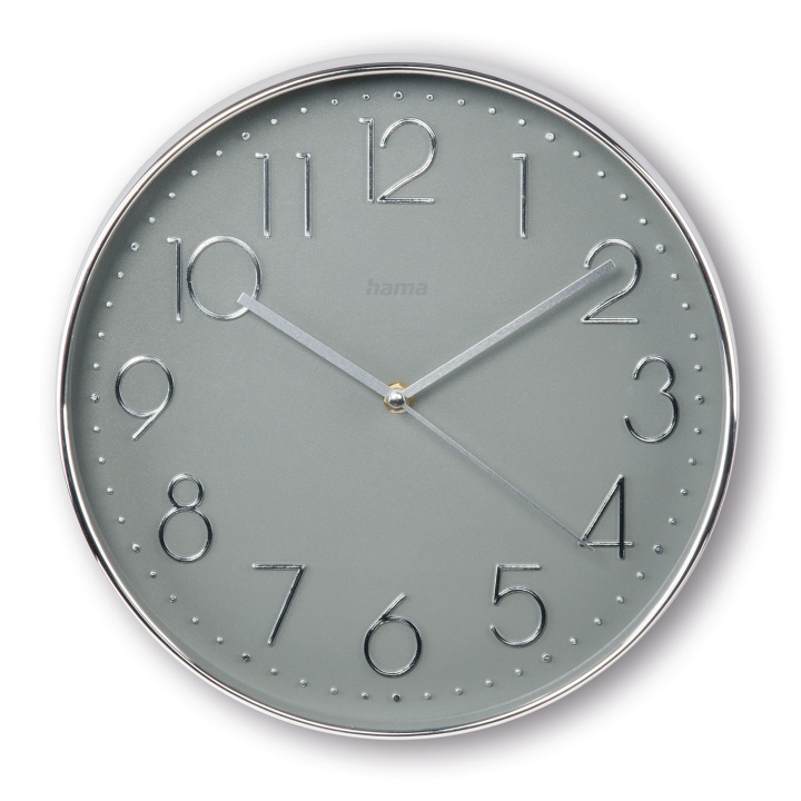 Hama Corsica Wall Clock 30 cm Silver ryhmässä KOTI, TALOUS JA PUUTARHA / Kellot ja laskimet / Seinäkellot @ TP E-commerce Nordic AB (D15806)