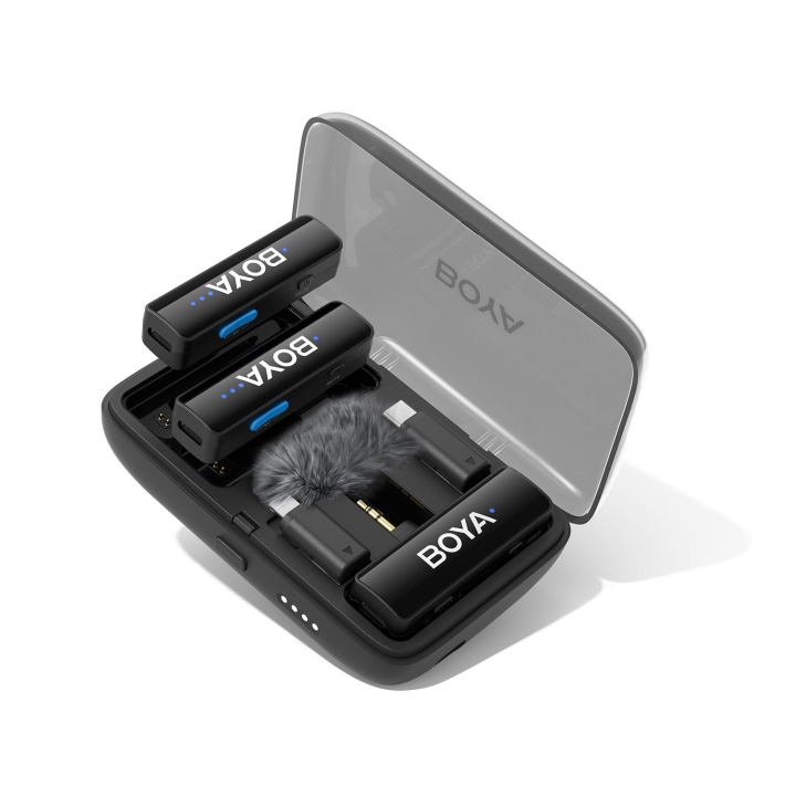 BOYA Mikrofoni BOYALINK V2.0 3.5mm Langaton X2 Järjestelmä Lightning USB-C ryhmässä KODINELEKTRONIIKKA / Ääni & Kuva / Kädessä pidettävät mikrofonit @ TP E-commerce Nordic AB (D15814)