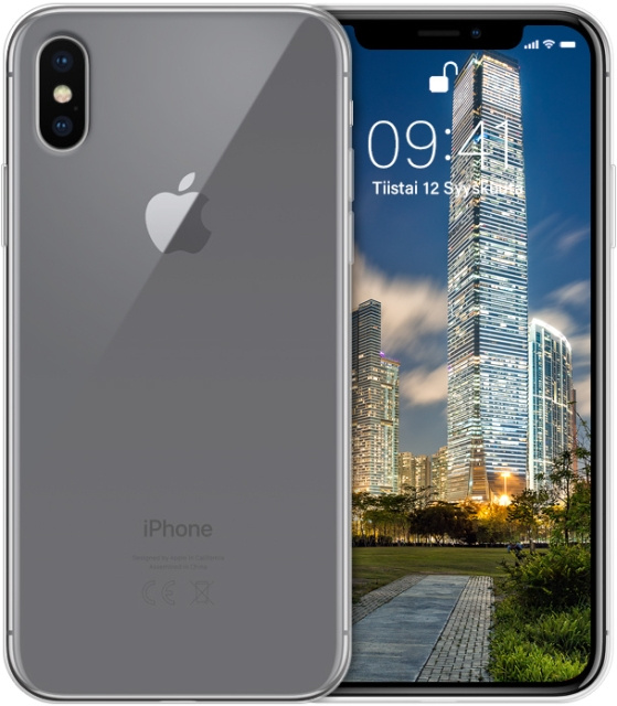 Wave silikonisuojus iPhone X / Xs, läpinäkyvä ryhmässä ÄLYPUHELIMET JA TABLETIT / Puhelimen suojakotelo / Apple / iPhone X/XS / Kuoret @ TP E-commerce Nordic AB (D15867)