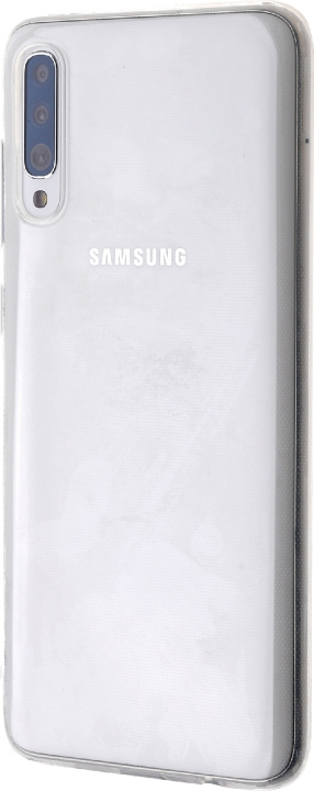 Wave silikonisuojus, Samsung Galaxy A70, läpinäkyvä ryhmässä ÄLYPUHELIMET JA TABLETIT / Puhelimen suojakotelo / Samsung @ TP E-commerce Nordic AB (D15889)