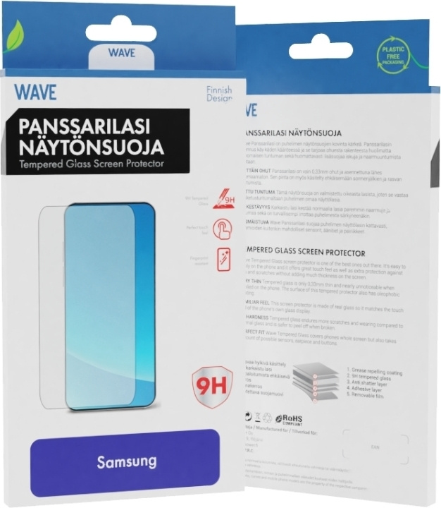 Wave panssarilasi, Samsung Galaxy Xcover 5 ryhmässä ÄLYPUHELIMET JA TABLETIT / Puhelimen suojakotelo / Samsung @ TP E-commerce Nordic AB (D15961)