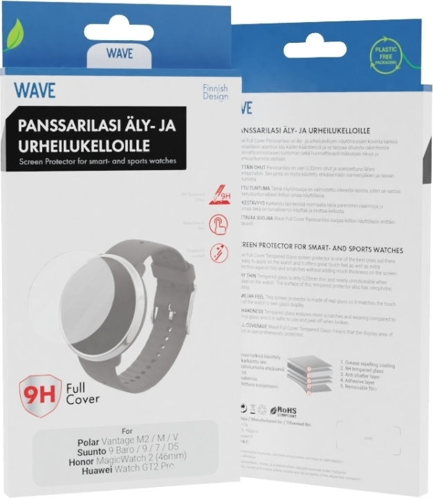 Wave Full Cover -panssarilasi, 42mm ryhmässä URHEILU, VAPAA-AIKA JA HARRASTUS / Urheilu- ja sykekellot / Älykellot @ TP E-commerce Nordic AB (D15974)