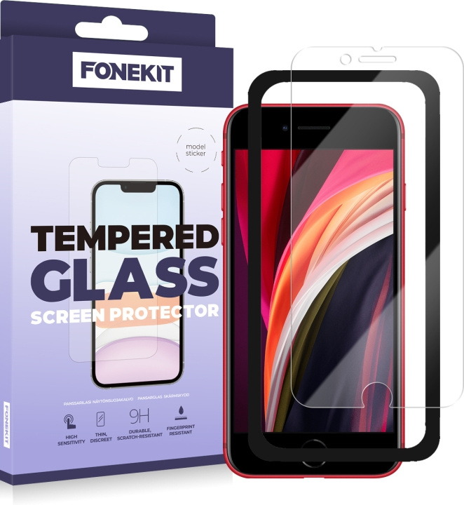FoneKit panssarilasi, iPhone SE 2020 / 2022 ryhmässä ÄLYPUHELIMET JA TABLETIT / Puhelimen suojakotelo / Apple / iPhone 12 Pro @ TP E-commerce Nordic AB (D16031)