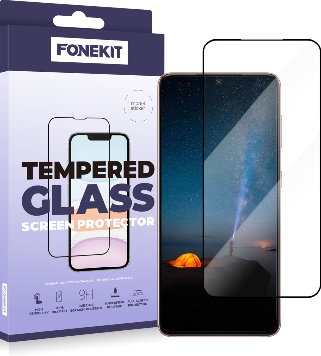 FoneKit Full Cover -panssarilasi, Samsung Galaxy S22+ ryhmässä ÄLYPUHELIMET JA TABLETIT / Puhelimen suojakotelo / Samsung @ TP E-commerce Nordic AB (D16039)