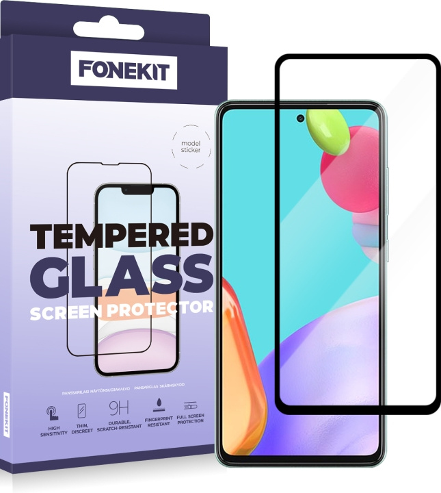 FoneKit Full Cover -panssarilasi, Samsung Galaxy A52 / A52 5G / A52s