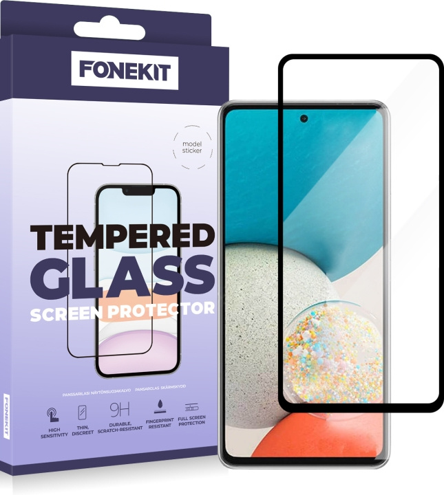 FoneKit Full Cover -panssarilasi, Samsung Galaxy A53 ryhmässä ÄLYPUHELIMET JA TABLETIT / Puhelimen suojakotelo / Samsung @ TP E-commerce Nordic AB (D16042)