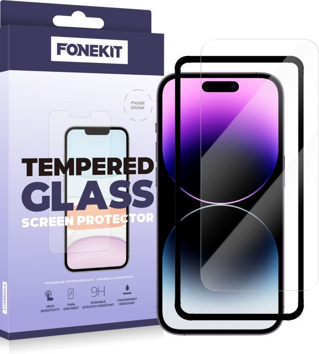 FoneKit panssarilasi, iPhone 14 Pro Max ryhmässä ÄLYPUHELIMET JA TABLETIT / Puhelimen suojakotelo / Apple / iPhone 14 @ TP E-commerce Nordic AB (D16051)