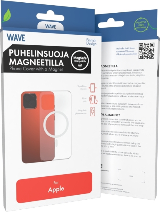 Wave MagSafe-yhteensopiva suojakuori, iPhone 14, läpinäkyvä ryhmässä ÄLYPUHELIMET JA TABLETIT / Puhelimen suojakotelo / Apple / iPhone 14 @ TP E-commerce Nordic AB (D16069)