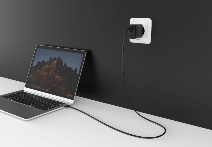 FoneKit GaN PD 65W -verkkovirtalaturi, USB-C + USB-C, musta ryhmässä ÄLYPUHELIMET JA TABLETIT / Laturit & Kaapelit / Seinälaturi / Seinälaturi Type C @ TP E-commerce Nordic AB (D16156)