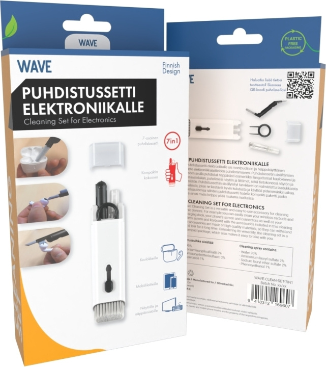 Wave 7IN1 -puhdistussetti elektroniikalle ryhmässä TIETOKOONET & TARVIKKEET / Tietokonetarvikkeet / Puhdistus @ TP E-commerce Nordic AB (D16202)
