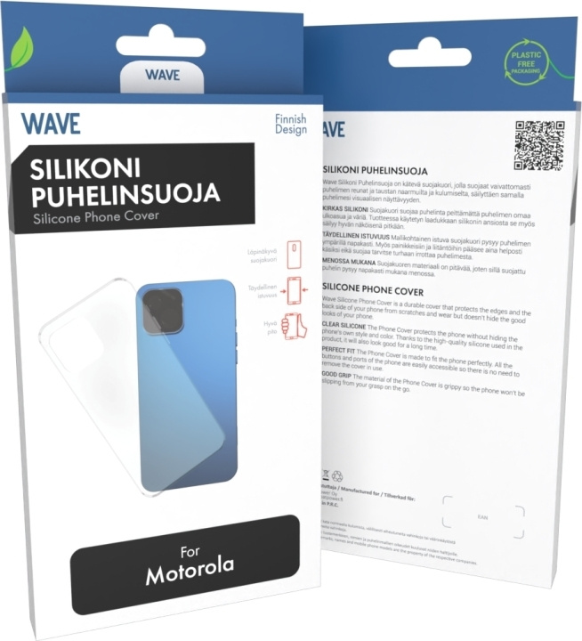 Wave silikonisuoja, Motorola Moto E13, kirkas ryhmässä ÄLYPUHELIMET JA TABLETIT / Puhelimen suojakotelo / Motorola @ TP E-commerce Nordic AB (D16215)