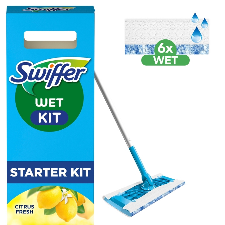 Swiffer Startkit 1 Rengöringsmopp +6st fuktiga ryhmässä KOTI, TALOUS JA PUUTARHA / Siivoustuotteet / Siivoustarvikkeet @ TP E-commerce Nordic AB (D16494)
