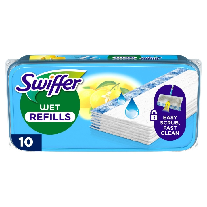 Swiffer Rengöringsdukar för golv, 10st fuktiga med citrusdoft ryhmässä KOTI, TALOUS JA PUUTARHA / Siivoustuotteet / Siivoustarvikkeet @ TP E-commerce Nordic AB (D16496)