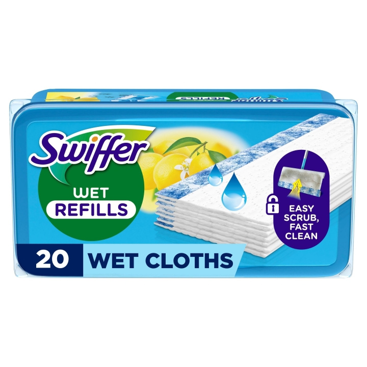 Swiffer Rengöringsdukar för golv, 20st fuktiga med citrusdoft ryhmässä KOTI, TALOUS JA PUUTARHA / Siivoustuotteet / Siivoustarvikkeet @ TP E-commerce Nordic AB (D16497)