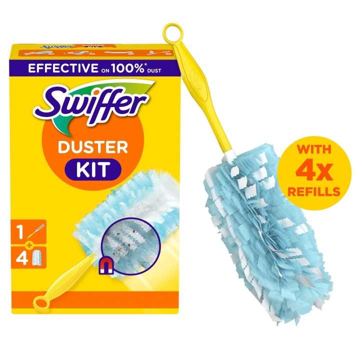Swiffer Duster Kit +4st refiller ryhmässä KOTI, TALOUS JA PUUTARHA / Siivoustuotteet / Siivoustarvikkeet @ TP E-commerce Nordic AB (D16500)