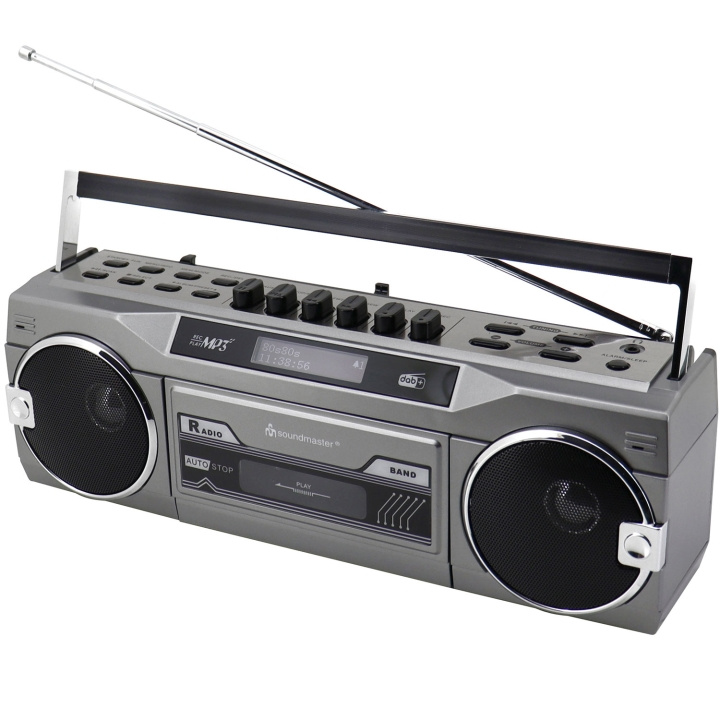 Soundmaster Retro kassettradio med Bluetooth ryhmässä KODINELEKTRONIIKKA / Ääni & Kuva / Kotiteatteri, HiFi ja kannettavat / Radio & Herätyskellot / Radio @ TP E-commerce Nordic AB (D16541)