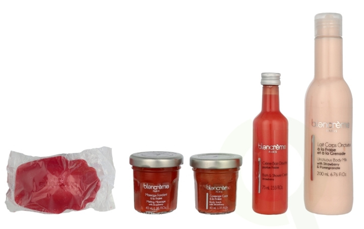 Blancreme Cristal Strawberry Set 425 ml 75ml/40ml/40ml200ml/70gr ryhmässä KAUNEUS JA TERVEYS / Lahjapakkaukset / Naisten lahjapakkaukset @ TP E-commerce Nordic AB (D16562)