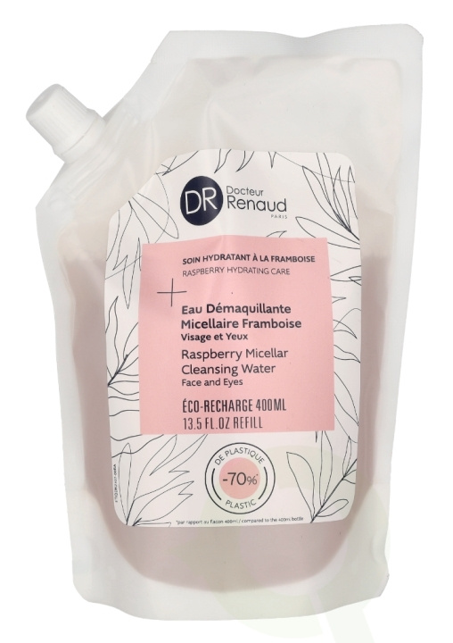Dr. Renaud Raspberry Micellar Cleansing Water - Refill 400 ml Face And Eyes ryhmässä KAUNEUS JA TERVEYS / Ihonhoito / Kasvot / Päivävoide @ TP E-commerce Nordic AB (D16611)