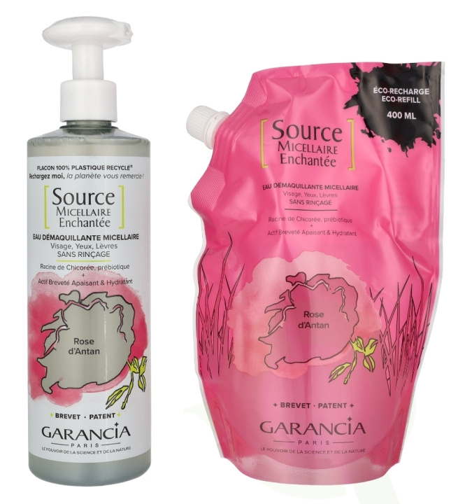 Garancia Source Micellar Cleansing Water Old Rose Set 800 ml 2x400ml ryhmässä KAUNEUS JA TERVEYS / Ihonhoito / Kasvot / Päivävoide @ TP E-commerce Nordic AB (D16612)