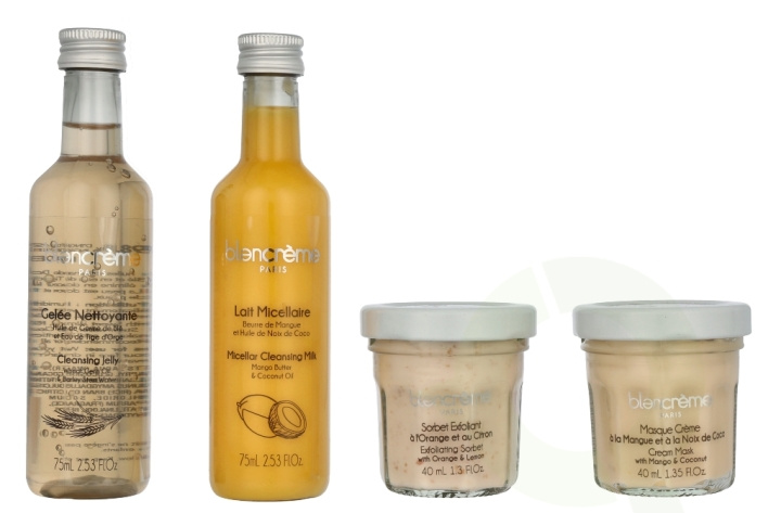 Blancreme Hydration Routine Set 230 ml Micellar Cleansing Milk 75ml/Cleansing Jelly 75ml/Cream Mask 40ml/Exfoliating Sorbet 40ml ryhmässä KAUNEUS JA TERVEYS / Lahjapakkaukset / Naisten lahjapakkaukset @ TP E-commerce Nordic AB (D16663)