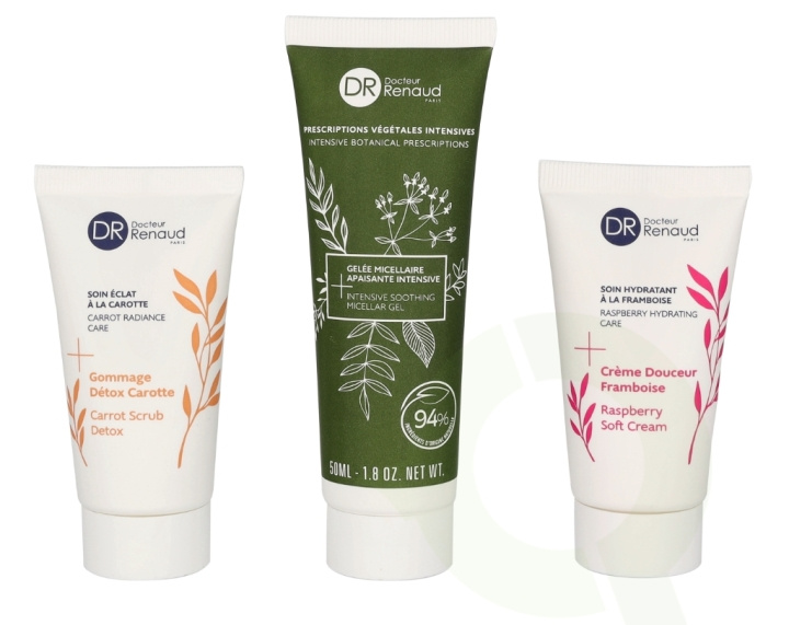 Dr. Renaud Facial Essential Trio Set 90 ml Micellar Gel 50ml/Scrub Detox 20ml/Soft Cream 20ml ryhmässä KAUNEUS JA TERVEYS / Ihonhoito / Kasvot / Päivävoide @ TP E-commerce Nordic AB (D16668)