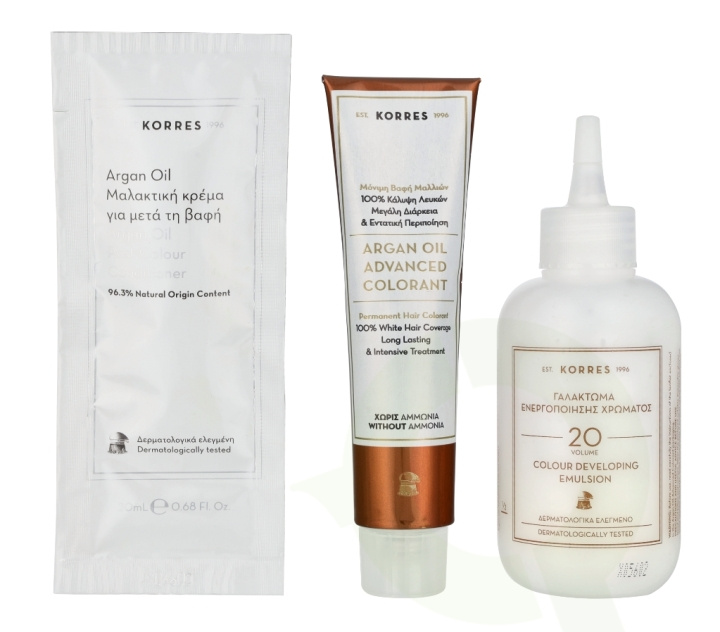 Korres Argan Oil Advanced Colorant 145 ml 6.7 Cocoa - Colorant 50ml/Emulsion 75ml/Conditioner 20ml ryhmässä KAUNEUS JA TERVEYS / Hiukset &Stailaus / Hiustenhoito / Hiusväri @ TP E-commerce Nordic AB (D16671)