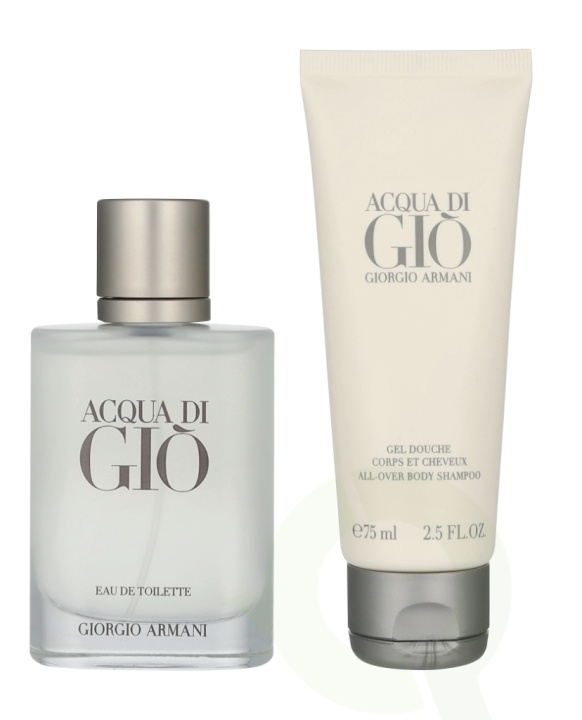 Armani Aqua Di Gio Giftset 125 ml Edt Spray 50 ml/Body Shampoo 75 ml ryhmässä KAUNEUS JA TERVEYS / Lahjapakkaukset / Miesten lahjapakkaukset @ TP E-commerce Nordic AB (D16718)