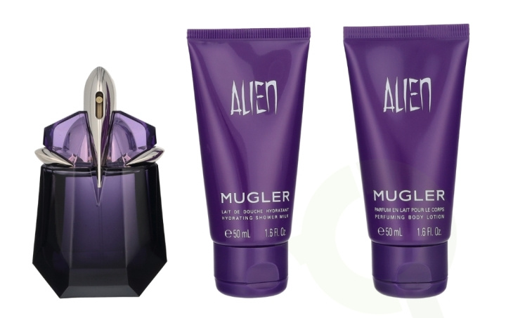 Thierry Mugler Alien Giftset 130 ml Edp Spray 30ml/Body Lotion 50ml/Shower Milk 50ml ryhmässä KAUNEUS JA TERVEYS / Lahjapakkaukset / Naisten lahjapakkaukset @ TP E-commerce Nordic AB (D16761)