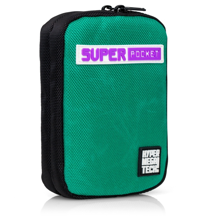 Blaze Evercade Hmt Super Pocket kangaskotelo - vihreä/musta ryhmässä KODINELEKTRONIIKKA / Pelikonsolit & Tarvikkeet / Muut pelit @ TP E-commerce Nordic AB (D16858)