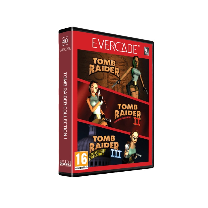 Blaze Evercade Tomb Raider Giga Cart Col 1 ryhmässä KODINELEKTRONIIKKA / Pelikonsolit & Tarvikkeet / Muut pelit @ TP E-commerce Nordic AB (D16860)