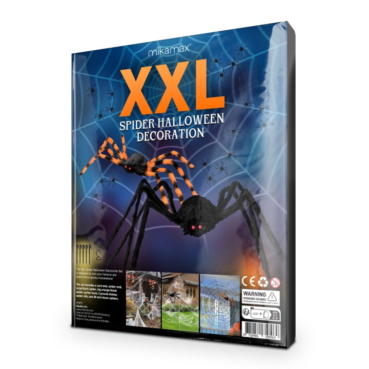 MikaMax XXL hämähäkki Halloween koristelu ryhmässä URHEILU, VAPAA-AIKA JA HARRASTUS / Hauskat tavarat / Hauskat tavarat @ TP E-commerce Nordic AB (D16887)