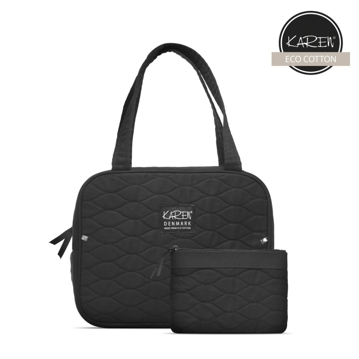 Karen Tanska - Toiletry bag 2 parts set Musta ryhmässä KOTI, TALOUS JA PUUTARHA / Kylpyhuone / Toilettilaukut @ TP E-commerce Nordic AB (D16956)