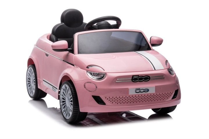 Azeno Sähköauto - Fiat 500e 12V - vaaleanpunainen (6951305) ryhmässä LELUT, TUOTTEET LAPSILLE JA VAUVOILLE / Leikkikalut, Askartelu &Pelit / Kävelyautot @ TP E-commerce Nordic AB (D16960)